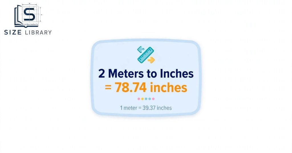 2 Meters to Inches